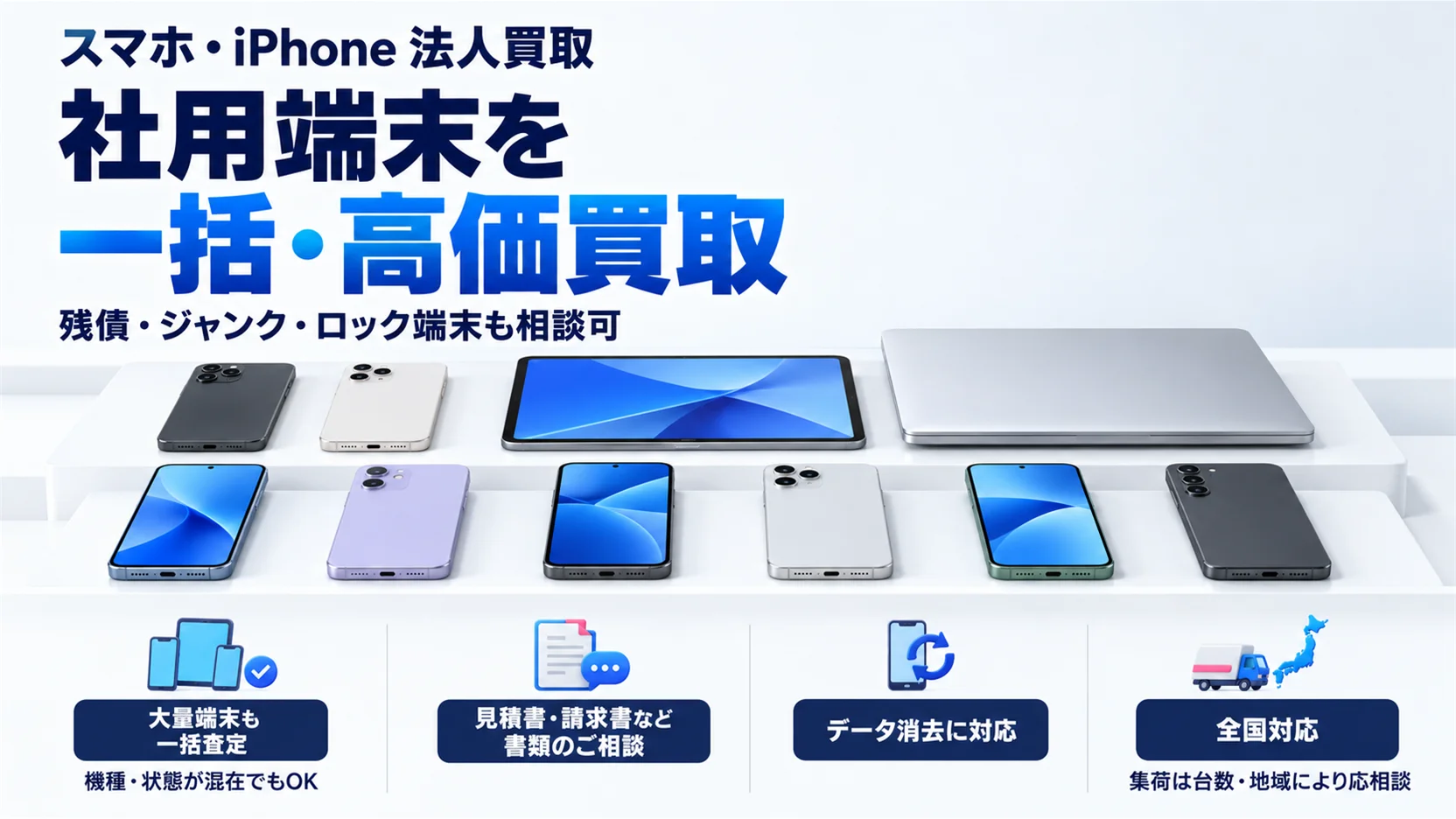 スマホ・iPhone 法人買取｜社用端末を一括・高価買取