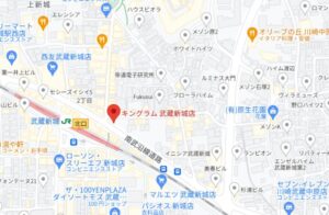 キングラム 武蔵新城店の地図