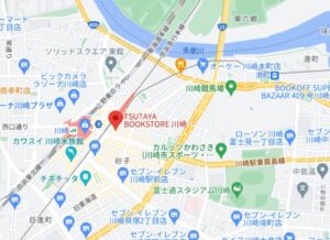 TSUTAYA BOOKSTORE 川崎駅前店の地図