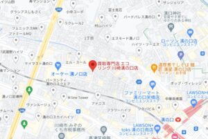 エコリング川崎溝の口店の地図