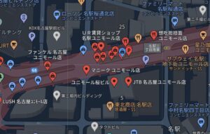 リンクサス名駅ユニモール店の地図
