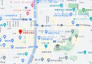 ゲオモバイル京都新京極店の地図