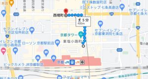 モバックス 京都駅前店の地図