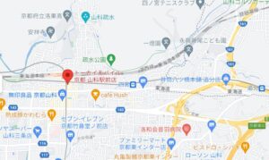 トーカイモバイル 京都 山科駅前店の地図