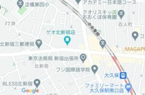 ゲオモバイル北新宿店の地図