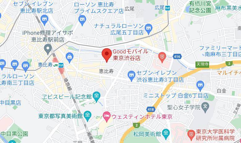 Goodモバイル 東京 渋谷店の地図