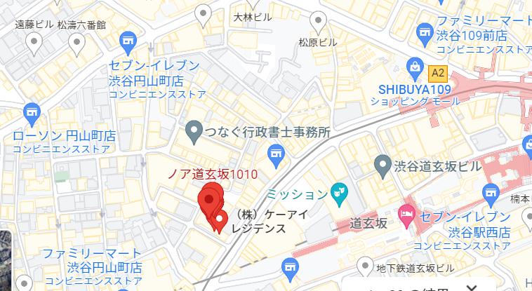 携帯買取jp 渋谷店の地図