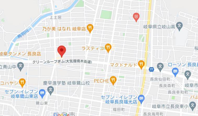 セカンドストリート岐阜長良店の地図