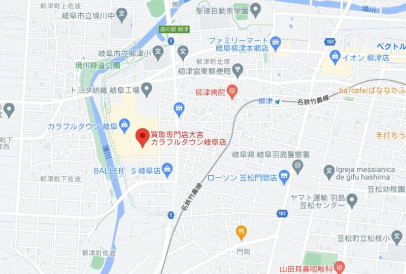 買取大吉 カラフルタウン岐阜店の地図