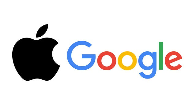googleとアップルのロゴ