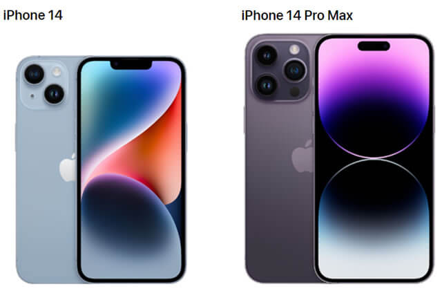 「iPhone14」と「iPhone14 Pro Max」を比較