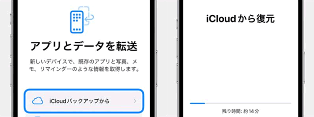 iCloudから復元する方法