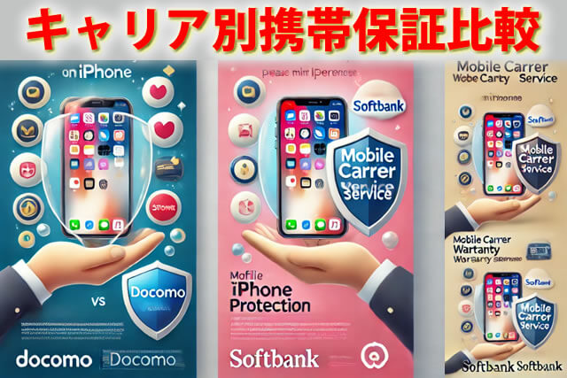 ドコモ携帯補償サービス・ソフトバンク安心保証パック等キャリア別iPhone保証比較