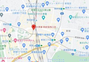 大黒屋 質新宿西口店の地図