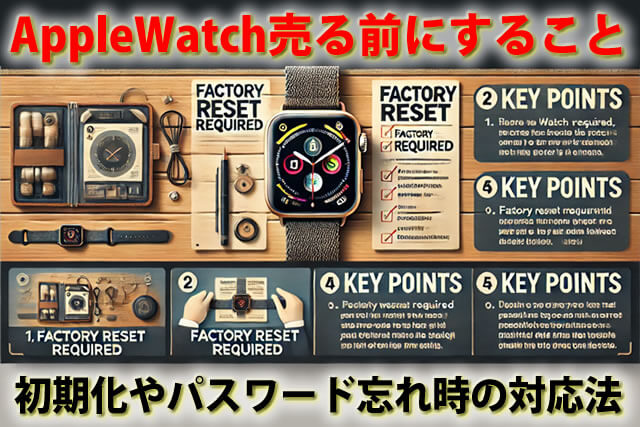 AppleWatch売る前にすること。強制初期化やパスワード忘れた時の対応法