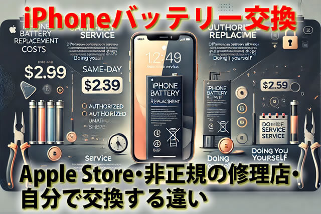 iPhoneバッテリー交換費用。即日可能？正規非正規店・自分でする違い