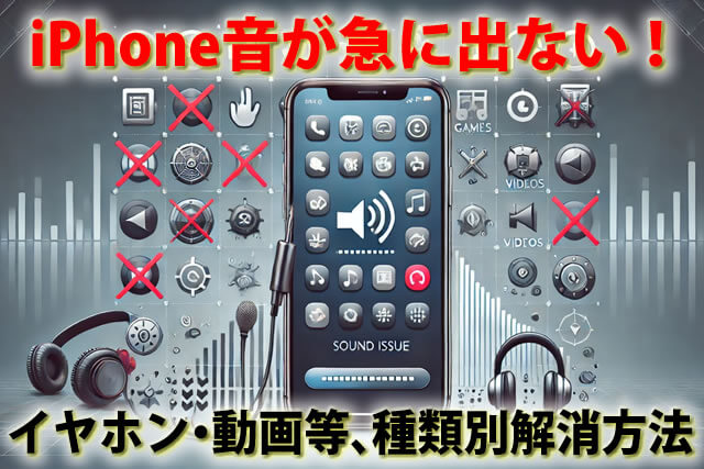 iPhone音が急に出ない ！イヤホン・ゲーム・動画等、種類別解消方法