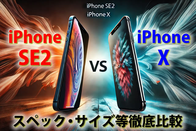 iPhone SE（第2世代）VS iPhoneXどっちがいい？スペック・サイズ等比較