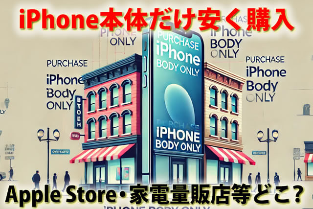 デメリットは？iPhoneスマホ本体だけ安く購入可能な家電量販店等の場所