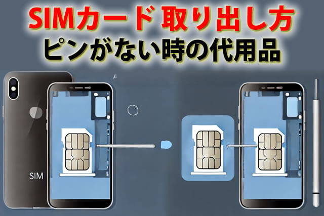 SIMカード 取り出し方抜き方｜ピンがない取り出せない時の代用品