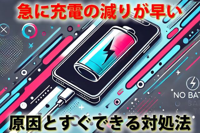 急に充電の減りが早いiPhoneアンドロイドの原因とすぐできる対処法