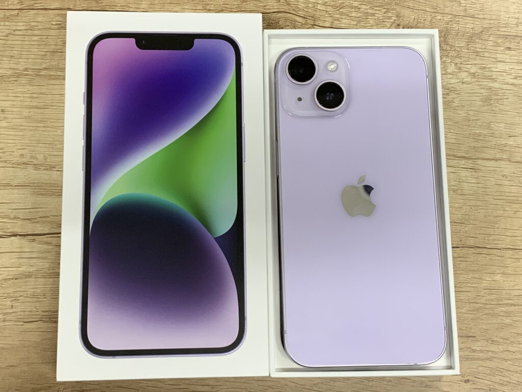 iPhone 14 128GB パープル 中古品 スマホ買取 三宮