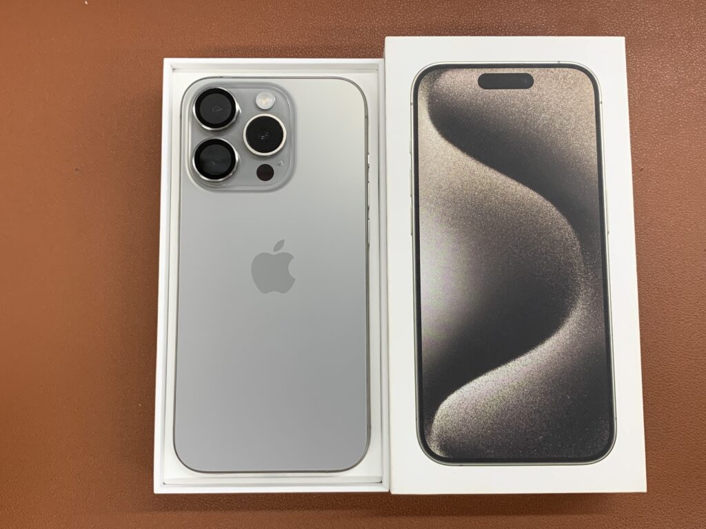 iPhone 15 ProMax 256GB ナチュラルチタニウム 中古美品 スマホ買取 芦屋