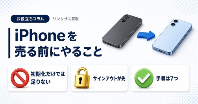 iPhoneを売る前にやること7つ｜初期化と査定額を上げる準備