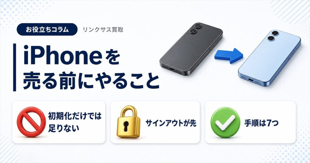 iPhone 3台セット まとめ売り 初期化済み iPhoneを売る前にやること7つ｜初期化と査定額を上げる準備 | スマホ