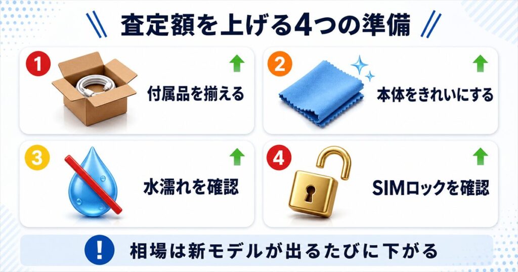 iPhoneの査定額を上げる4つの準備