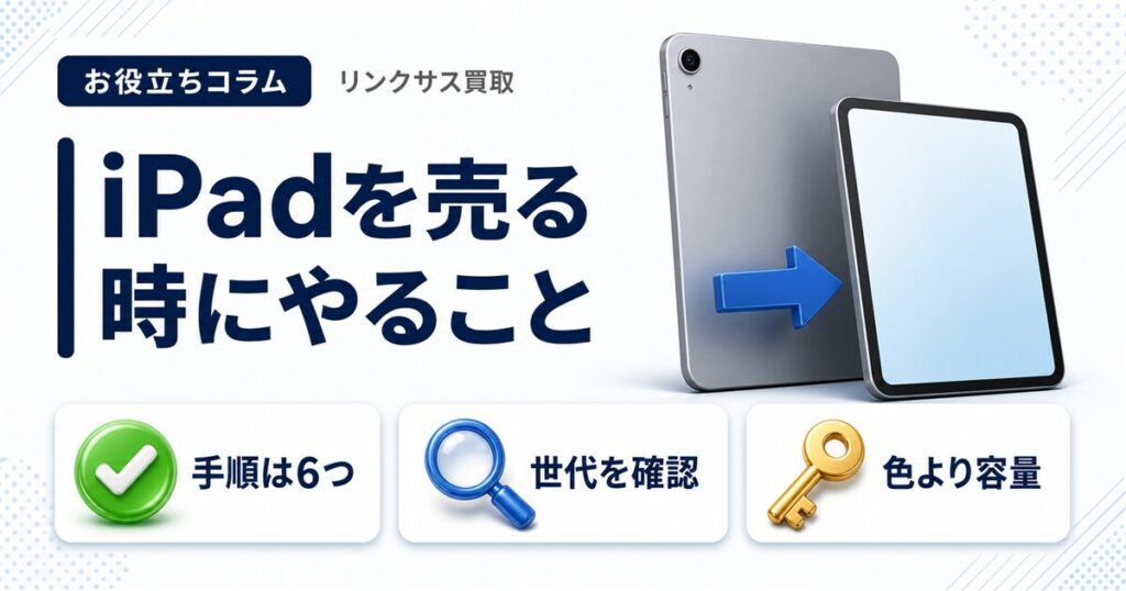 iPadを売る時にやること6つ｜初期化・世代確認と査定の準備 | スマホ