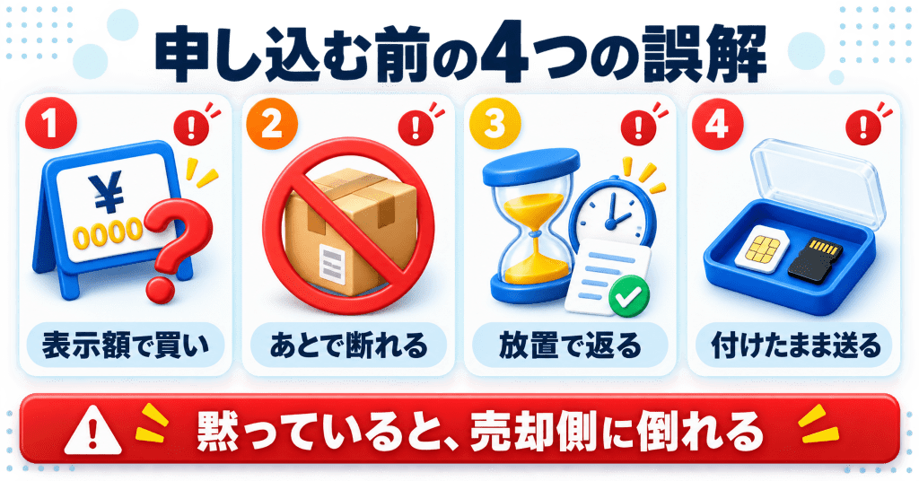 アメモバ買取に申し込む前に外したい4つの誤解
