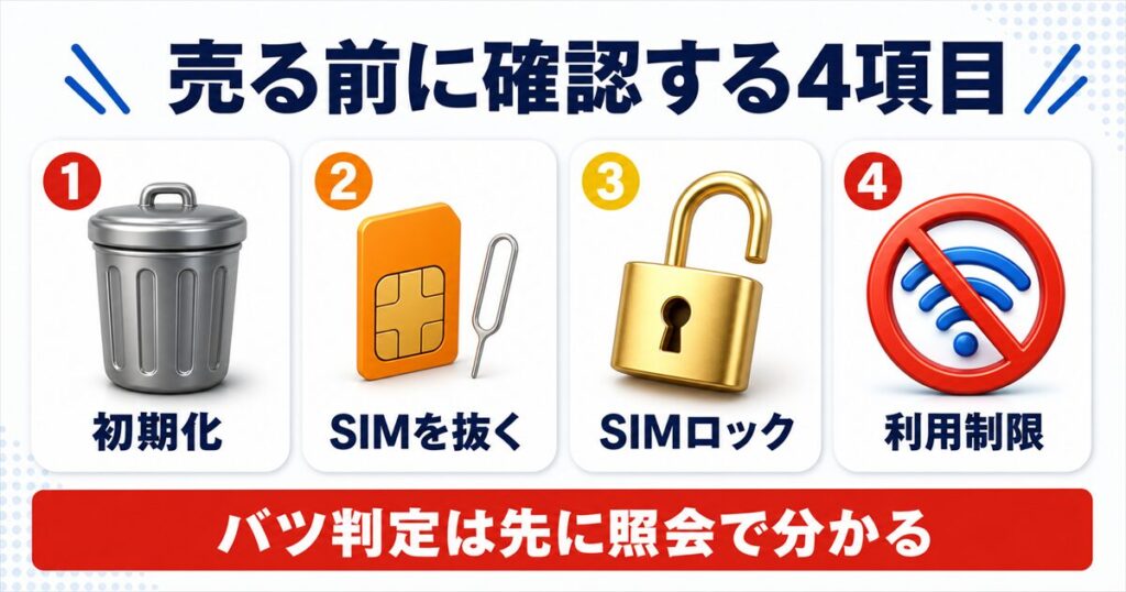 スマホを売る前に確認する4項目とネットワーク利用制限