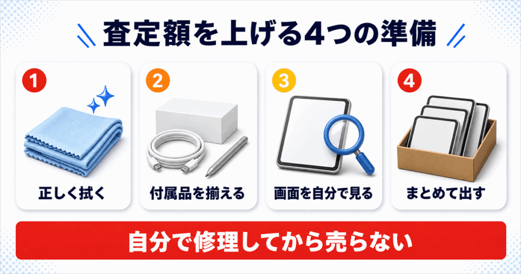タブレットの査定額を上げる4つの準備