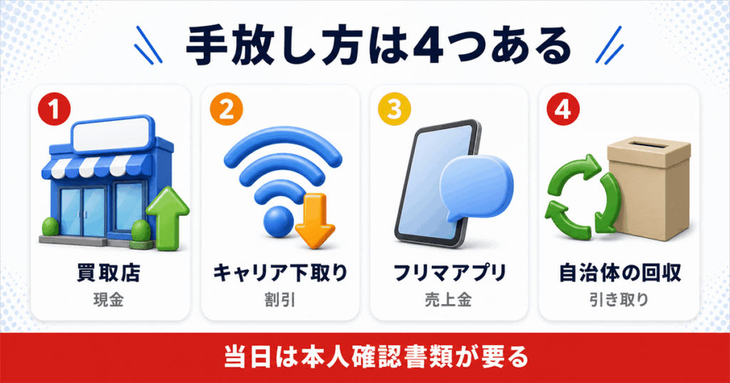 タブレット売却の流れと手放し方の比較