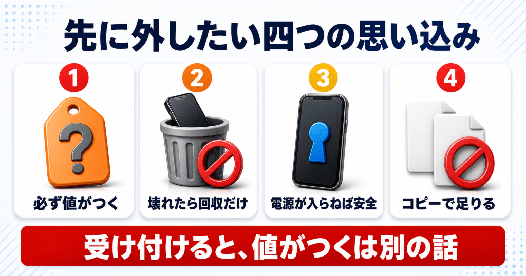どんなスマホでも買取という表示でよくある4つの誤解