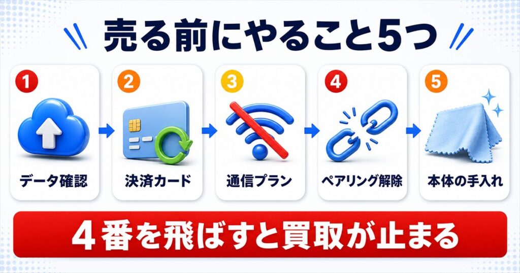 Apple Watchを売る前にやること5つの早見表