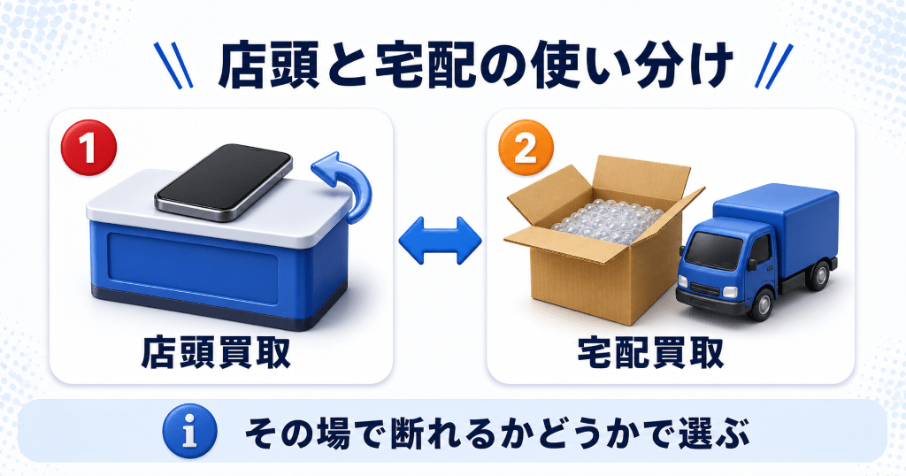 ブックオフの店頭買取と宅配買取の使い分け