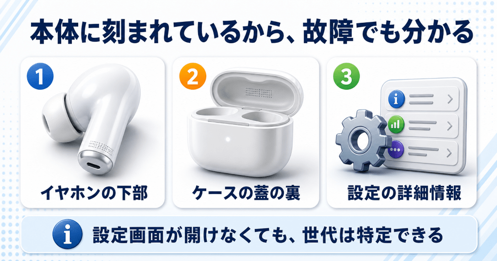 AirPodsの世代をモデル番号とシリアル番号で見分ける方法