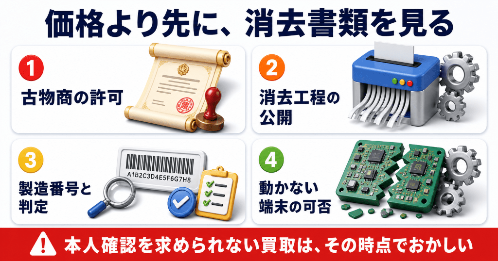 壊れたiPhoneを買取に出すときに確かめておくこと