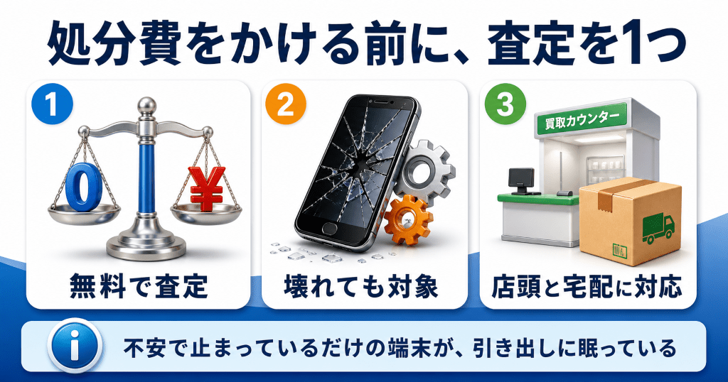 消去できない壊れたiPhoneの査定ならリンクサス買取