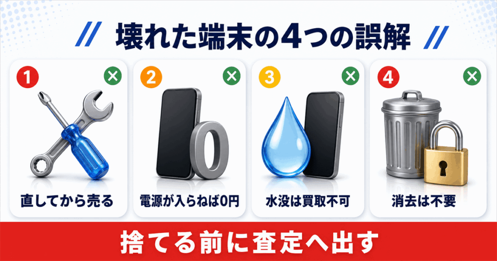 壊れたiPhoneをめぐる4つの誤解