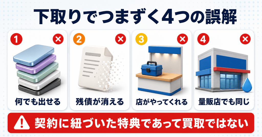 ドコモ下取りでつまずく4つの誤解