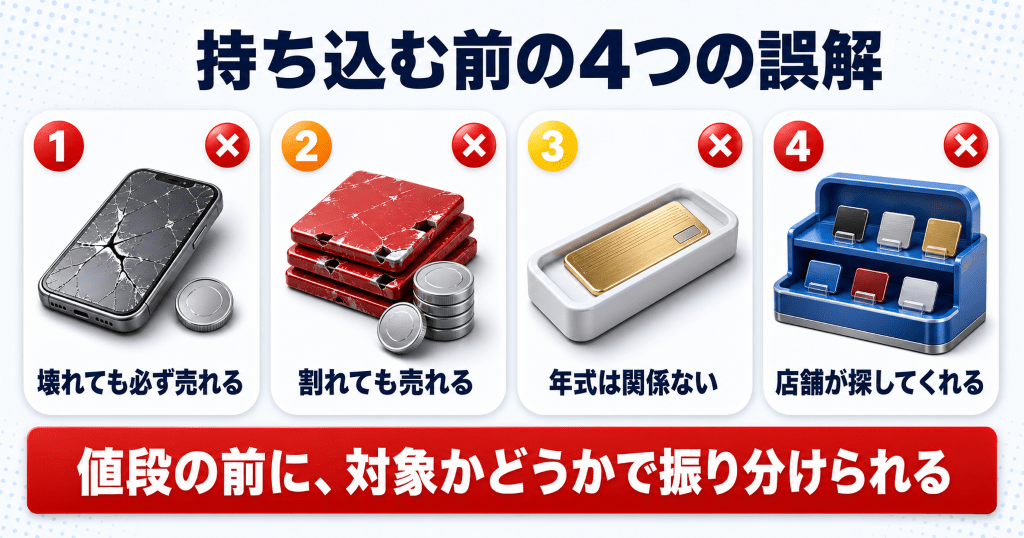 ハードオフにiPhoneを持ち込む前に外したい4つの誤解