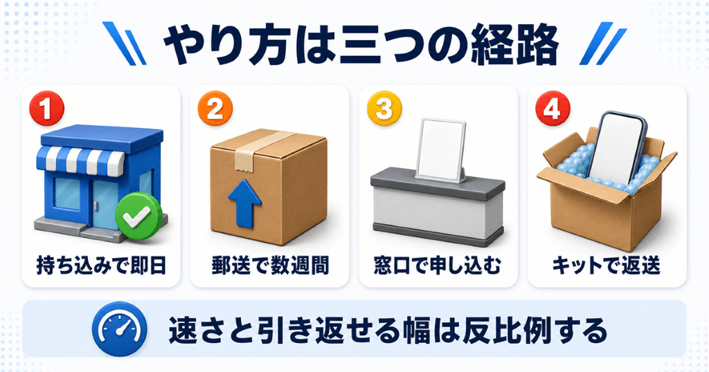 iPhone下取りのやり方3経路の早見表