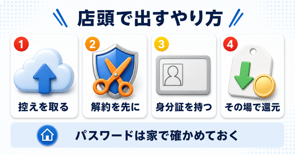 iPhoneを店頭で下取りに出すやり方