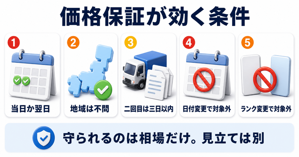 イオシスのiPhone買取の価格保証は当日か翌日の集荷まで