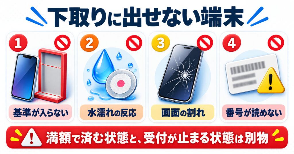 下取りに出せない端末の条件