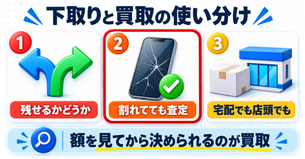 下取りと買取の使い分けならリンクサス買取