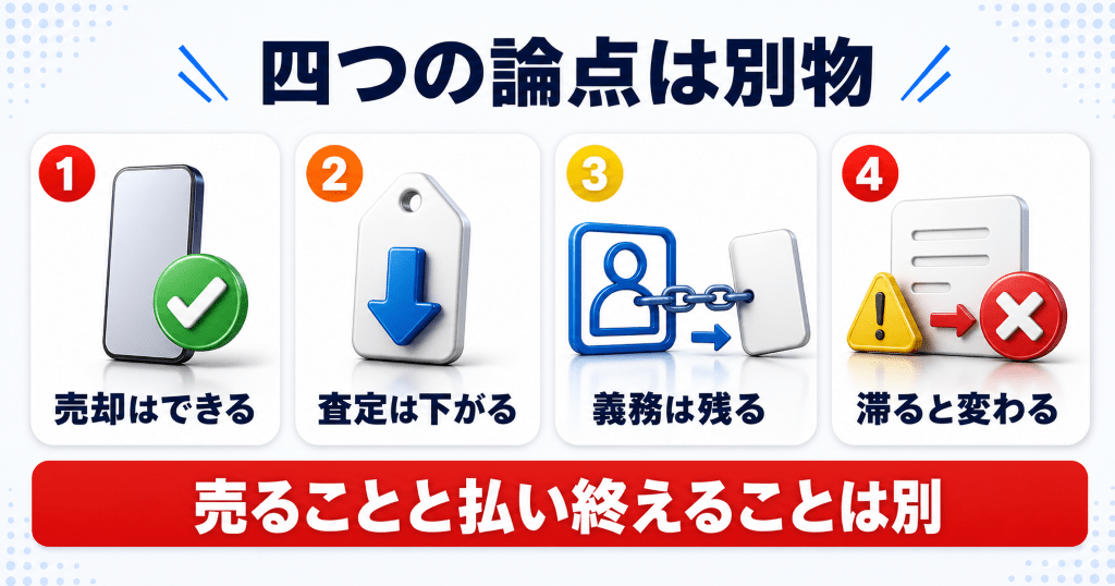 残債ありiPhoneを売るときの早見表